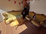 Bank, stoelen en tafeltje, Ophalen, Gebruikt, Barok, 150 tot 200 cm