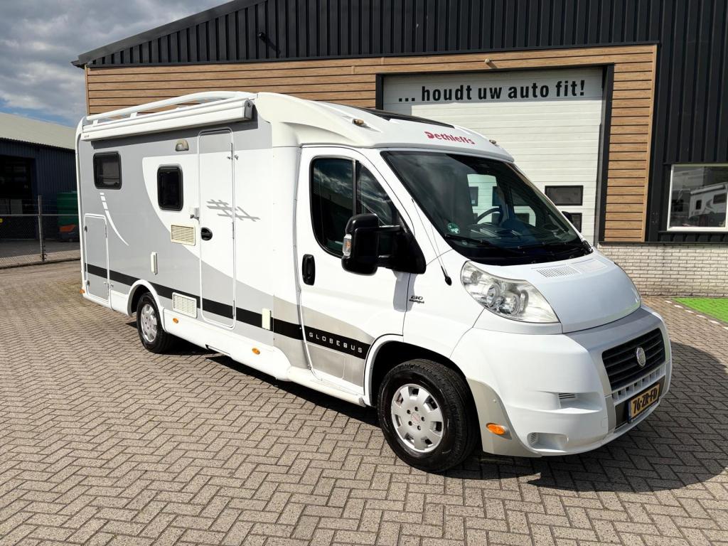 Dethleffs Globebus met lengtebedden, Caravans en Kamperen, Campers, Luifel, Ringverwarming, Afzuigkap, Bedrijf