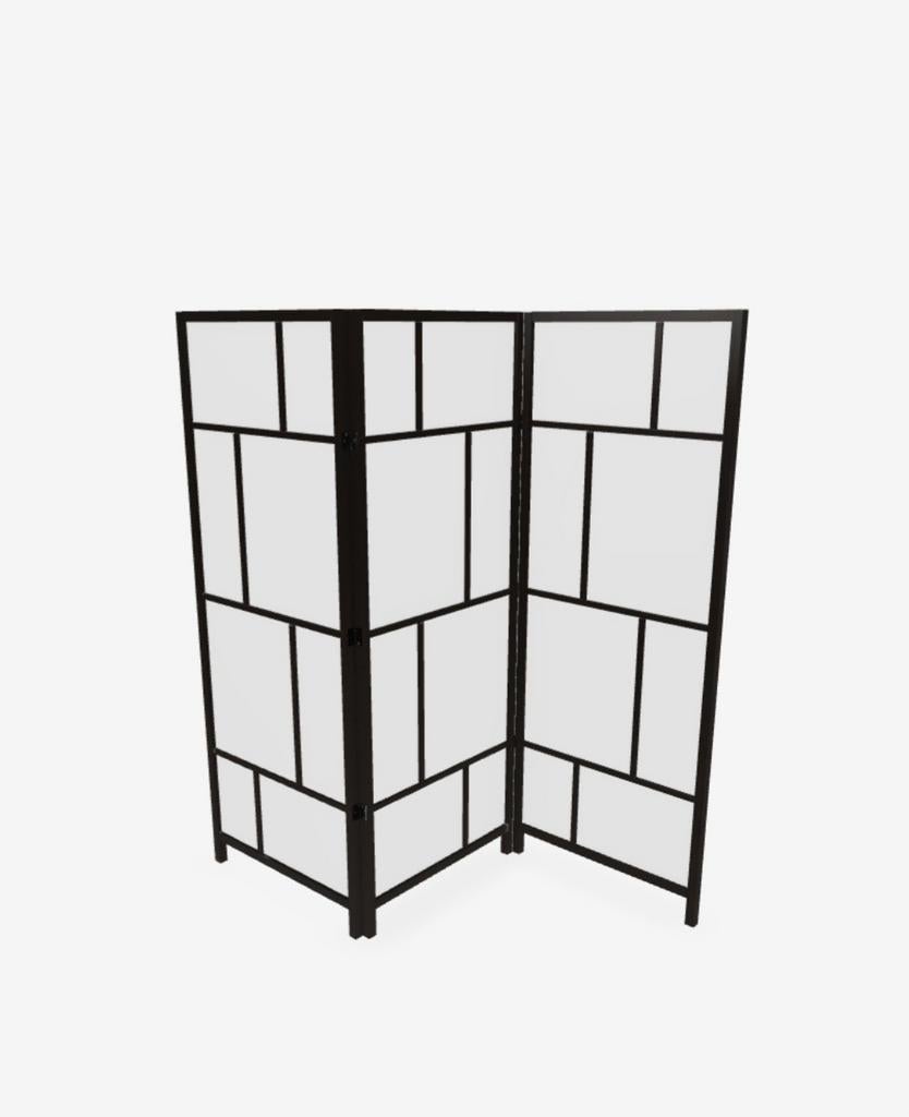 RISÖR
Scheidingswand, wit/zwart, 216x185 cm, Huis en Inrichting, Woonaccessoires | Kamerschermen, Ophalen