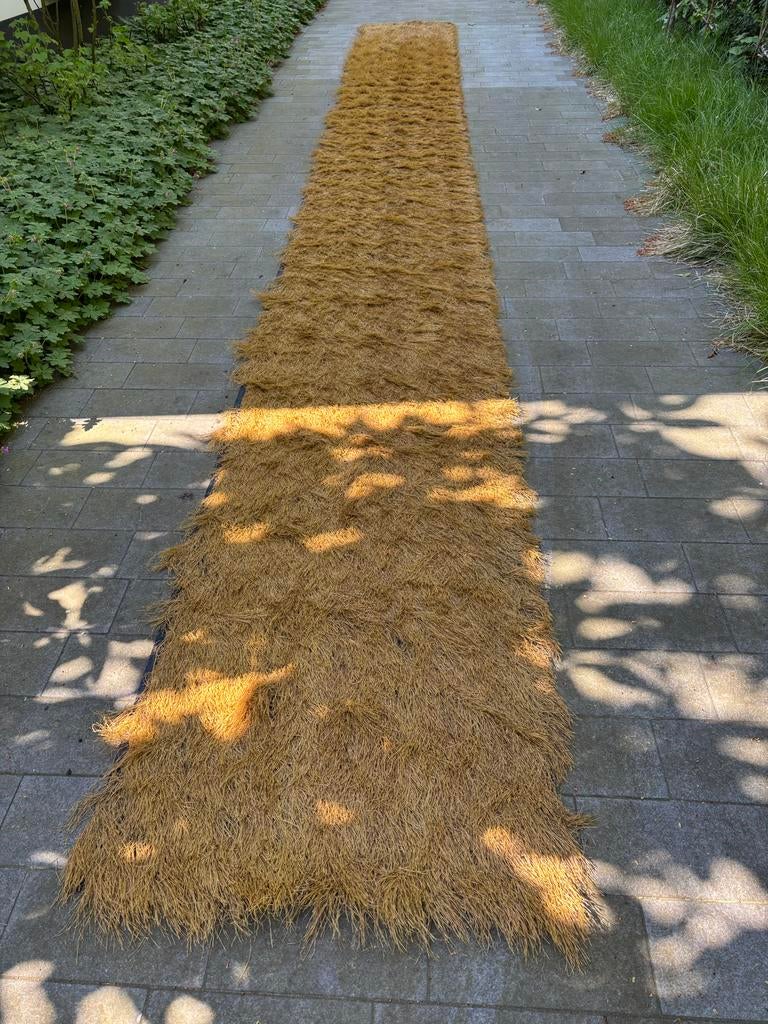 Oranje kokos loper 11 meter voor Nederlands elftal, Feestelijk, Ophalen of Verzenden, Rechthoekig, Overige kleuren
