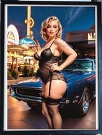 [Poster in Frame] Sexy Retro Pin up Lingerie Las Vegas auto, Ophalen of Verzenden, Nieuw, A1 t/m A3, Film en Tv