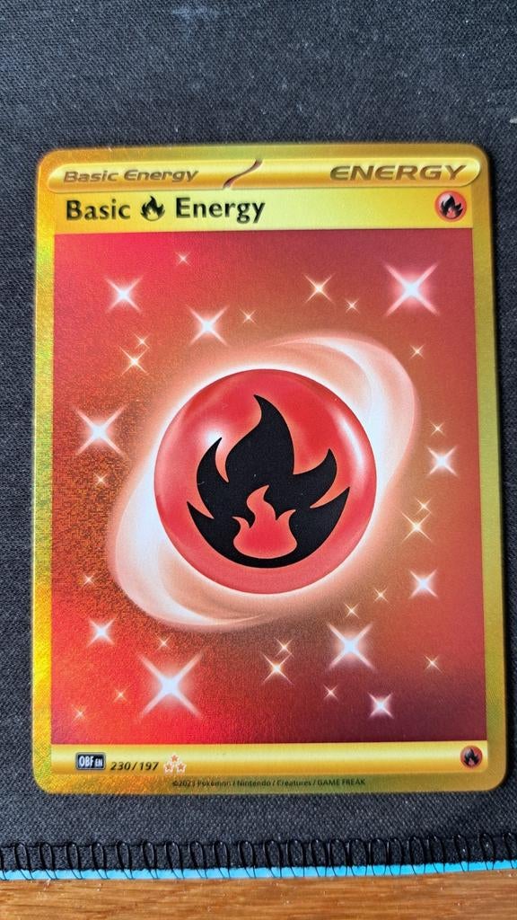 Basic Fire Energy Obsidian Flames OBF 230 Pokémon, Verzenden, Nieuw, Losse kaart, Foil