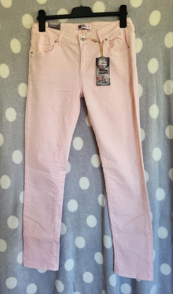 NIEUW! Monday Roze stretch Jeans  Maat 42, Overige kleuren, Verzenden, Nieuw, Monday Premium