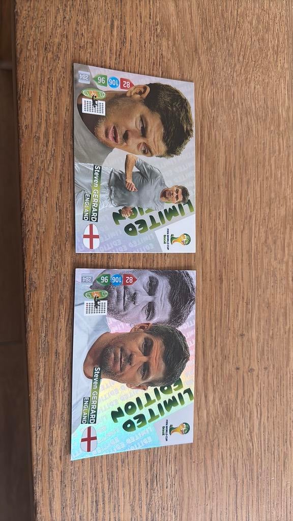 Panini Adrenalyn XL World Cup 2014 Steven Gerrard Portrait, Ophalen of Verzenden, Zo goed als nieuw, Plaatje