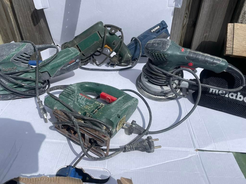 Diverse machines: schuurmachines, decoupeerzaag en boormachi, Ophalen of Verzenden, Gebruikt