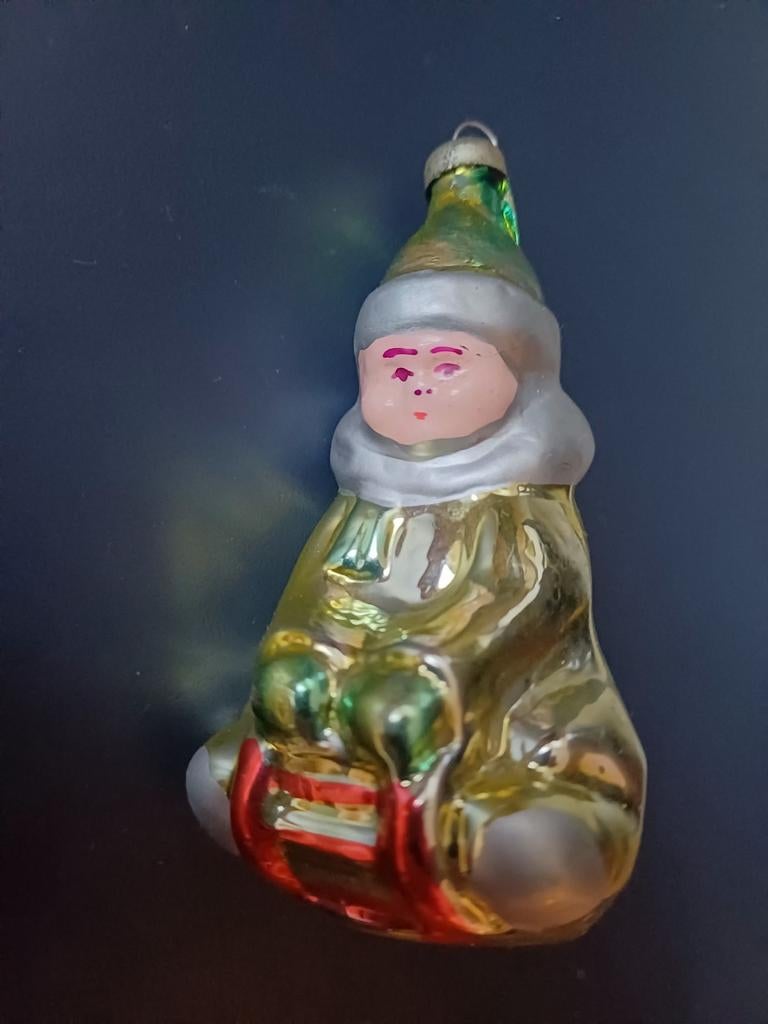 Oude kerstbal van glas, Diversen, Kerst, Ophalen of Verzenden