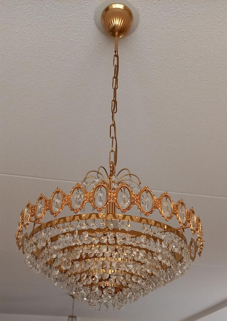 2 kristallen plafondlampen, Huis en Inrichting, Lampen | Plafondlampen, Zo goed als nieuw, Ophalen