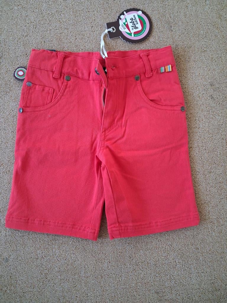 Rode korte broek 4 funkyflavours, maat 110-116, Broek, Nieuw, Ophalen of Verzenden, Jongen