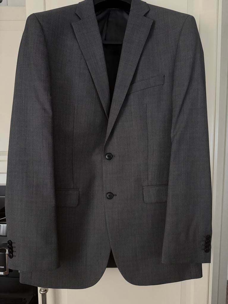 Grijs 2-delig pak, maat 50, Kleding | Heren, Ophalen of Verzenden, Zo goed als nieuw, Maat 48/50 (M), Grijs