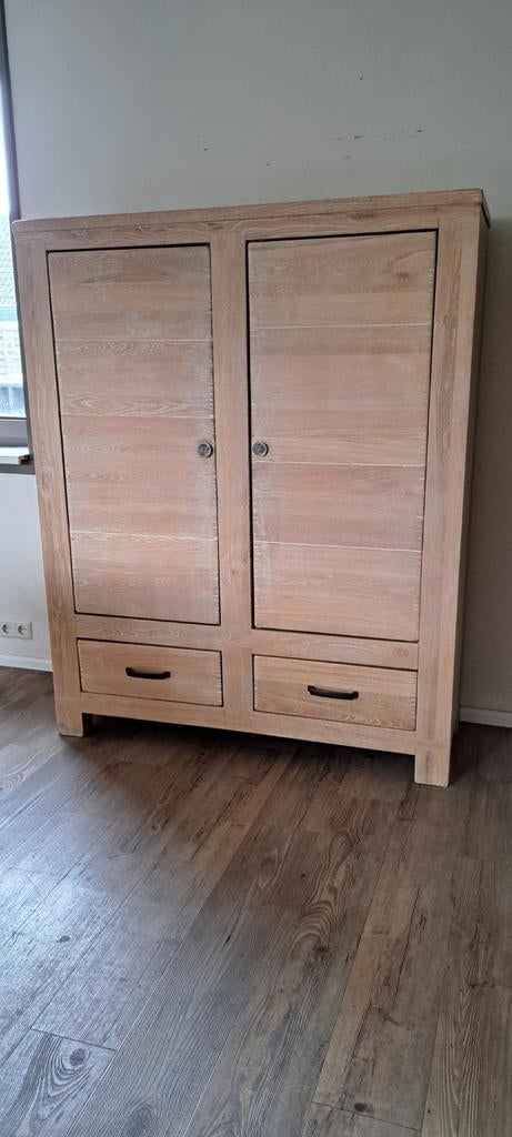 Houten kast met 2 deuren en 2 laden, Huis en Inrichting, Kasten | Overige, Ophalen