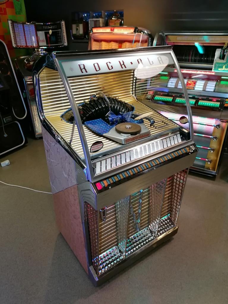 Te koop super mooie Rock-ola 1454 ijspegel jukebox, Verzamelen, Ophalen, Zo goed als nieuw, 1970 tot heden, Rock Ola
