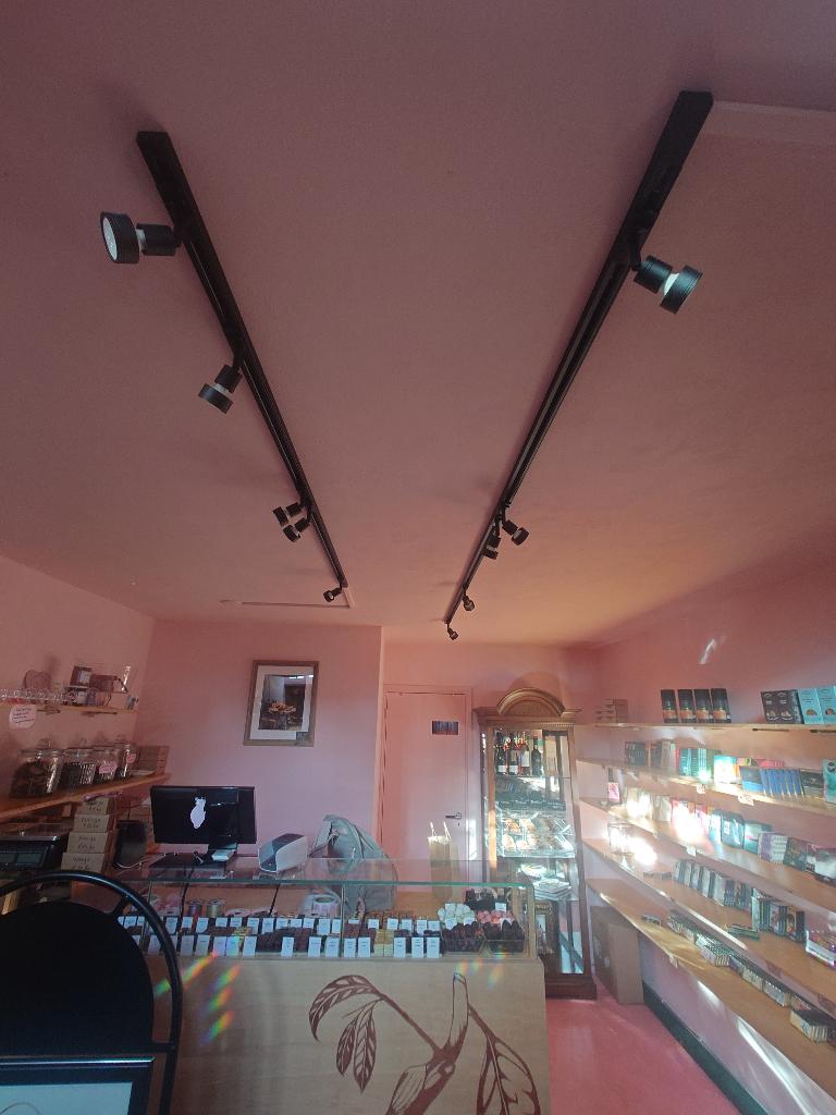 lichtrail zwart,  incl 10 Hue spots 2 en 3 meter lang, Huis en Inrichting, Ophalen, Metaal of Aluminium, Zo goed als nieuw, Led