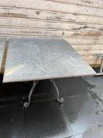 Exclusieve Tuintafels van Belgisch Hardsteen, Tuin en Terras, Tuintafels, Ophalen, Gebruikt, Vierkant, Overige materialen