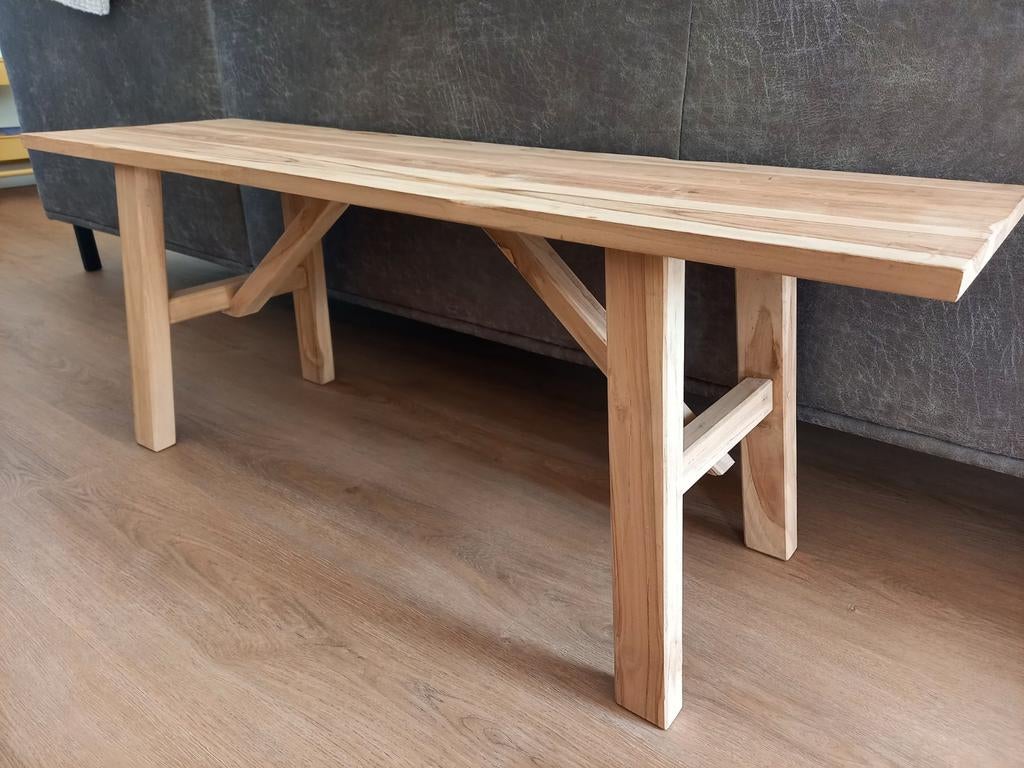 In nieuwstaat: bankje Siep 120x35x45, Ophalen, 100 tot 150 cm, Tot twee personen, 50 tot 100 cm