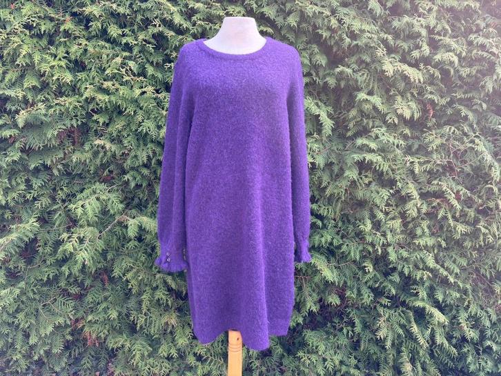 Prachtige Paarse Selected Femme Jurk - Alpaca & Wol - Maat L, Kleding | Dames, Jurken, Nieuw, Maat 42/44 (L), Paars, Boven de knie