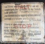 Bijzonder en origineel militair waarschuwingsbord, Ophalen of Verzenden, Landmacht, Duitsland