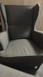 Ikea  fauteuil strandmon met voetenbank, Gebruikt, 75 tot 100 cm, Ophalen of Verzenden, Stof