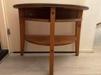 Vintage Bijzettafel - Houten Halvemaan Tafel, Minder dan 55 cm, Gebruikt, Ophalen of Verzenden, Overige vormen