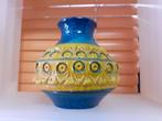blauw geel keramiek jaren 70 design bolvaas bitossi retro, Antiek en Kunst, Ophalen of Verzenden