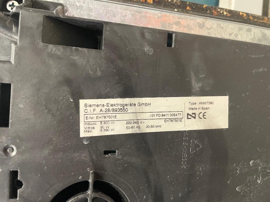 Siemens kookplaat  EH787501E, Witgoed en Apparatuur, Kookplaten, Ophalen, Keramisch, Zo goed als nieuw, Inbouw