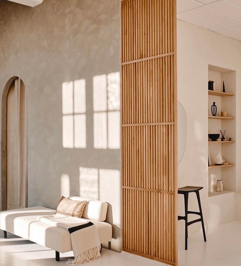 2x Houten Roomdivider Rustiek Eiken - 270x130cm, Huis en Inrichting, Ophalen of Verzenden, Zo goed als nieuw