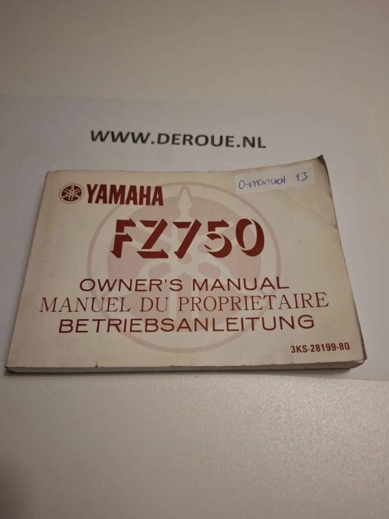 13 0WNERS MANUAL YAMAHA FZ750 1988 USED, Ophalen of Verzenden, Yamaha