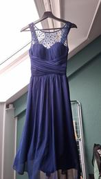 Mooie gala jurk - Maat 36/S, Blauw, Ophalen of Verzenden, Zo goed als nieuw, Knielengte