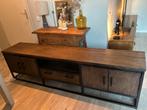 Tv meubel kast dressoir industrieel mangohout h60xb220xd43, Industrieel modern, Zo goed als nieuw, 200 cm of meer, Minder dan 100 cm