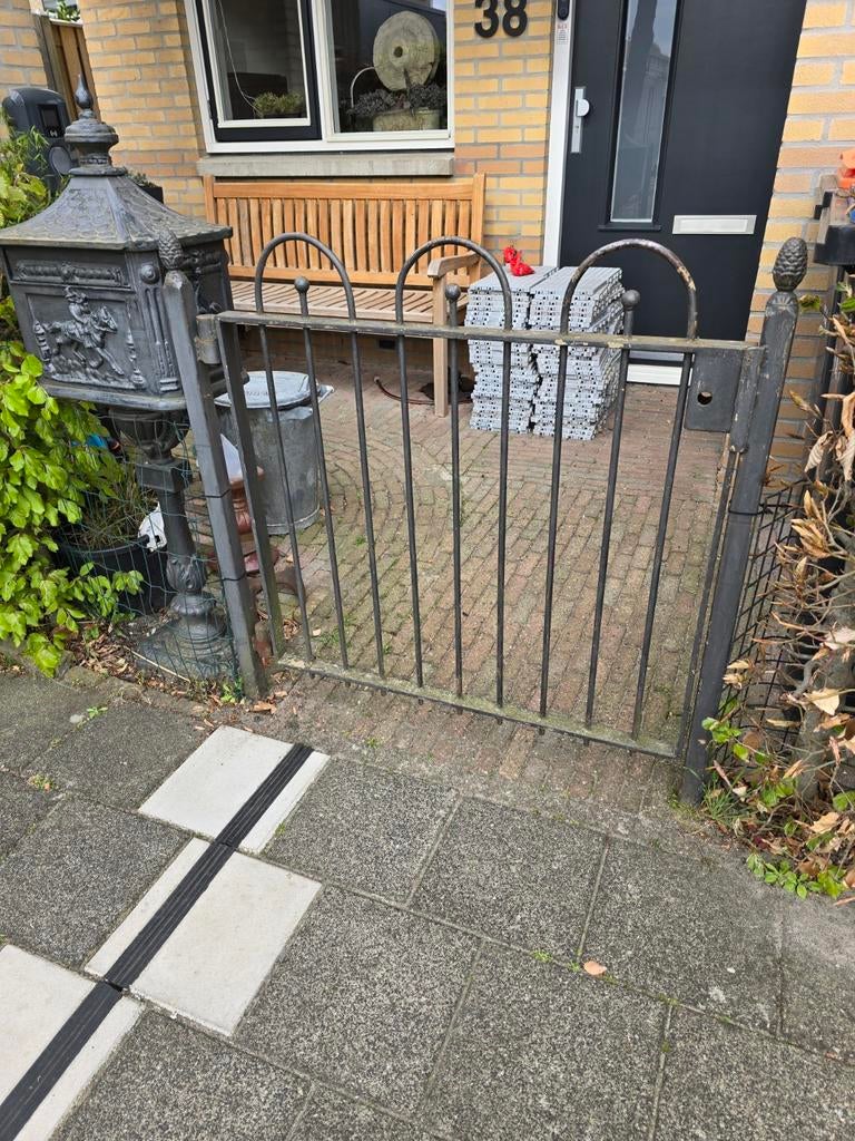 Gietijzeren hek, Tuin en Terras, Ophalen, Gebruikt, IJzer, Sierhekwerk