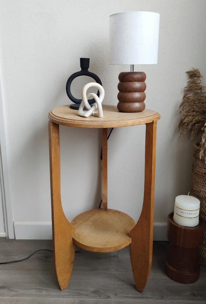 Amsterdamse school stijl bijzettafel 40x65cm Japandi, Ophalen of Verzenden