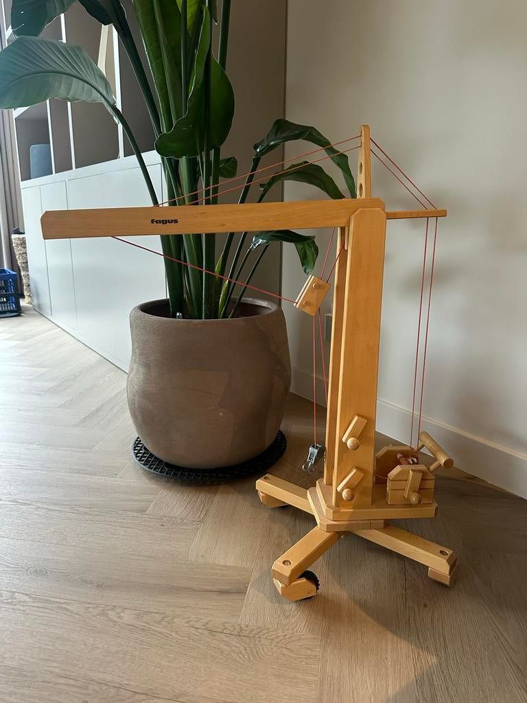 Fagus Houten Hijskraan - Duurzaam Speelgoed, Ophalen of Verzenden, Zo goed als nieuw