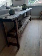 Robuuste landelijke sidetable - TV meubel 180x38x70 cm, Ophalen, 150 tot 200 cm, Landelijk robuust, Overige houtsoorten