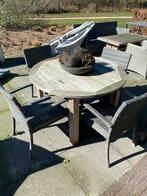 Leuke tuinset met 4 stoelen (4 sets beschikbaar), Ophalen, 4 zitplaatsen, Gebruikt, Eettafel