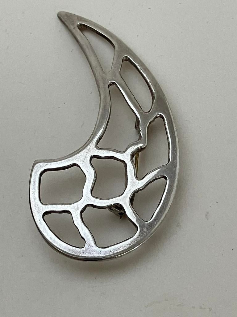 Echt grote zilveren speld, Ophalen of Verzenden, Zo goed als nieuw, Zilver