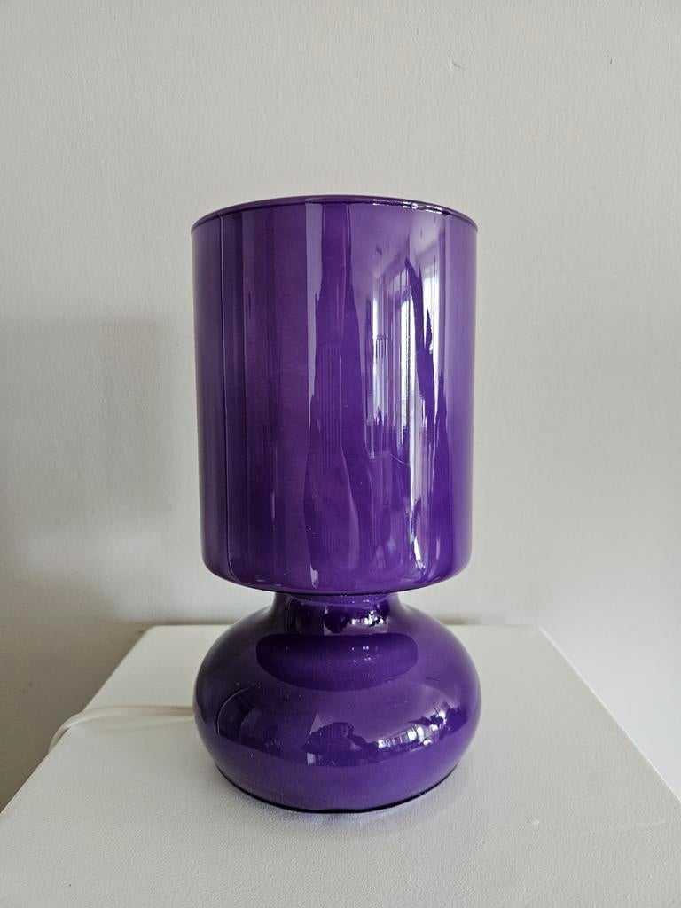 IKEA LYKTA tafellamp paars – mushroom design – sfeerverlicht, Ophalen of Verzenden, Zo goed als nieuw, Minder dan 50 cm