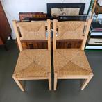 Set van 2 houten stoelen met gevlochten riet - Vintage Ikea, Twee, Overige kleuren, Zo goed als nieuw, X
