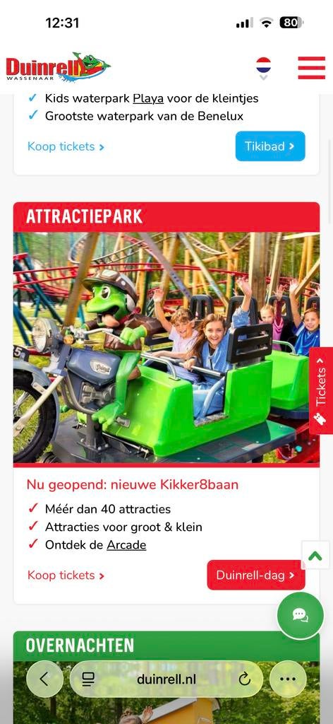 2 toegangskaarten atractiepark duinrell 10 mei, Tickets en Kaartjes, Twee personen, Ticket of Toegangskaart