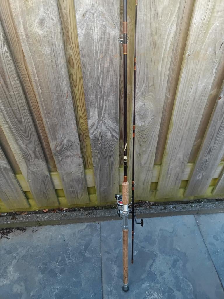 Shakespeare hengel 260cm met Shakespeare molen, Watersport en Boten, Hengelsport | Algemeen, Ophalen, Werphengel