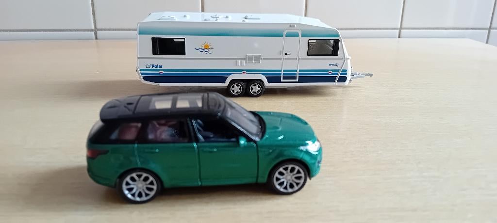 Range Rover Sport POLAR  Caravan Camper Trailer., Hobby en Vrije tijd, Modelauto's | 1:43, Ophalen, Nieuw, Auto, Overige merken