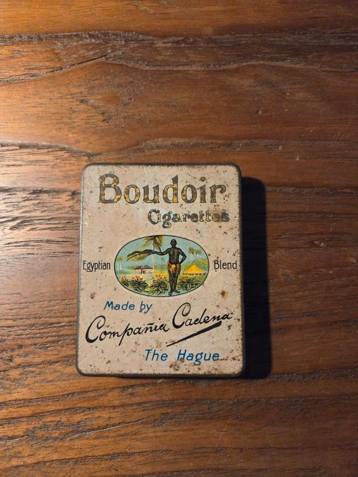 Vintage Cadena Boudoir Sigaretten Blikje - The Hague, Verzamelen, Blikken, Gebruikt, Overige, Overige merken, Ophalen of Verzenden