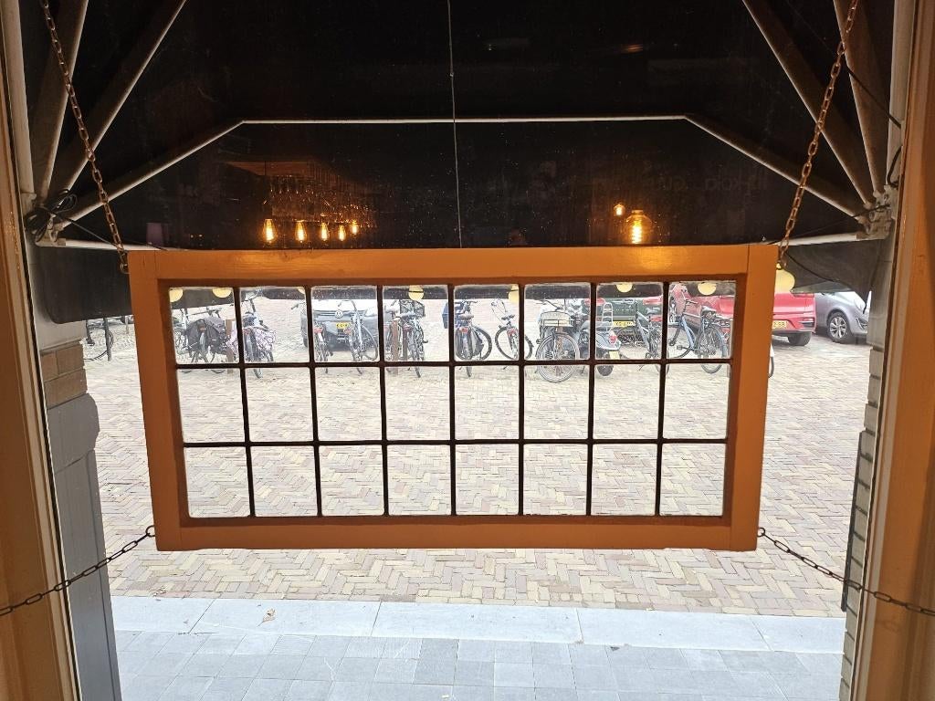 2 Glas in Lood ramen, wit raamwerk, Ophalen, Gebruikt, Minder dan 80 cm, Overige typen