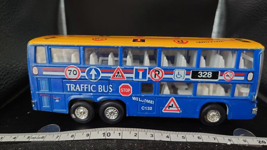 Dubbeldekker Traffic Bus - Speelgoedmodel, Overige merken, Gebruikt, 1:50 of kleiner, Overige typen