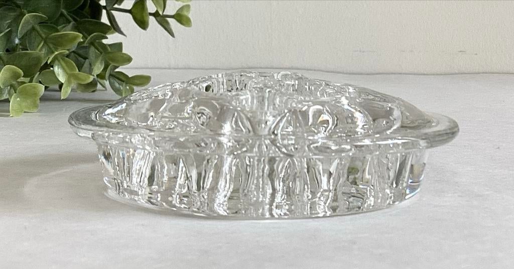 Glazen bloemsteker kikker “pique-fleur”, Antiek en Kunst, Antiek | Glas en Kristal, Ophalen of Verzenden