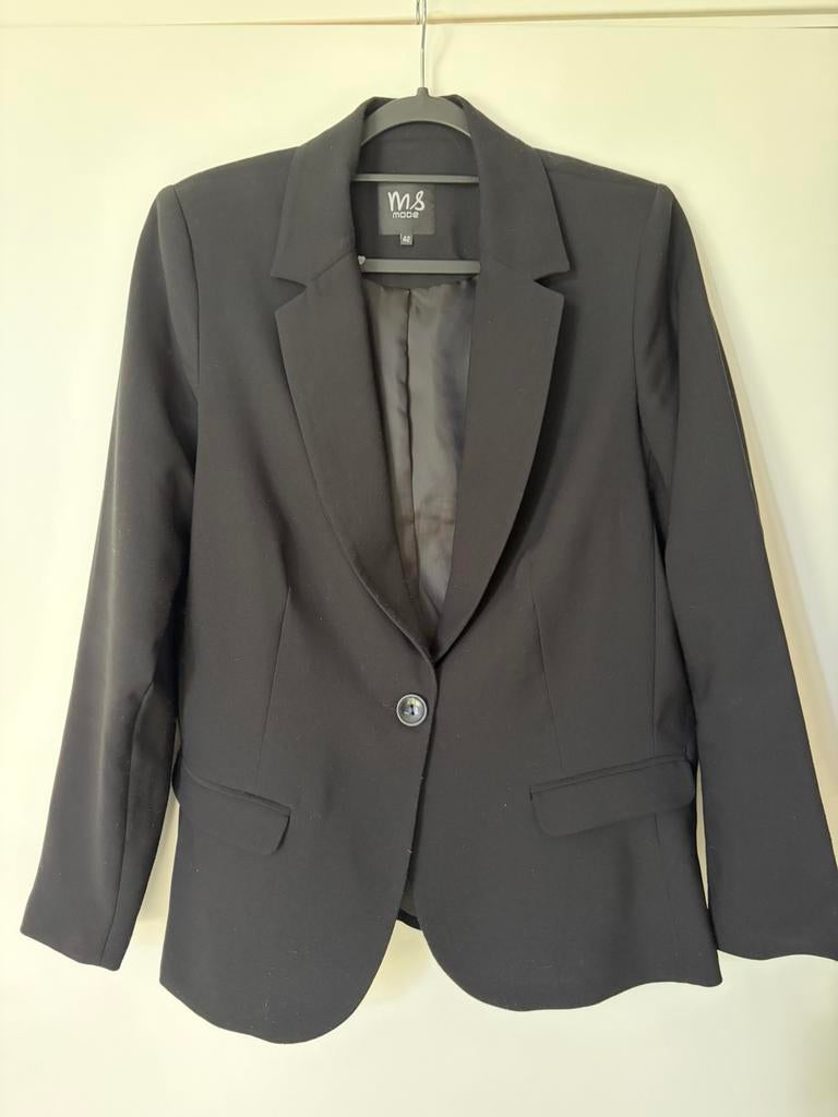 Zwarte M&S blazer, Zwart, Maat 42/44 (L), Ophalen of Verzenden, MS Mode