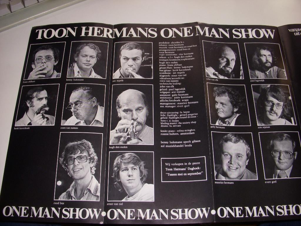 Programma Toon Hermans One Man Show 1976, Verzamelen, Ophalen of Verzenden, Gebruikt, Boek, Tijdschrift of Artikel