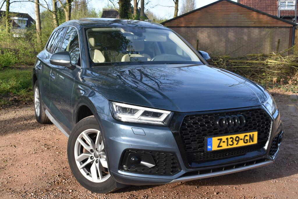 Audi Q5 Quattro | Pano | Quattro | Leder| Virtual | ACC, Automaat, Beige, 4 cilinders, Blauw