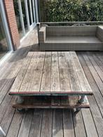Industriële grote houten buitentafel loungehoek, Tuin en Terras, Tuintafels, Ophalen, Gebruikt, Rechthoekig, Hout