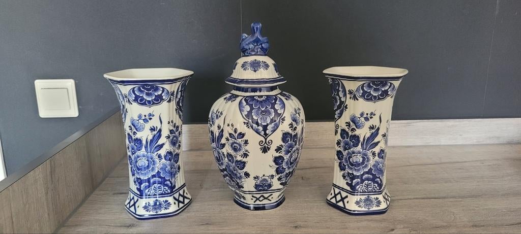 Delfts Holland Handwerk vazen set, Antiek en Kunst, Antiek | Vazen, Ophalen of Verzenden