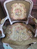 Shabby/Fauteuil/Romantisch/Borduur/Bloemen, Ophalen of Verzenden