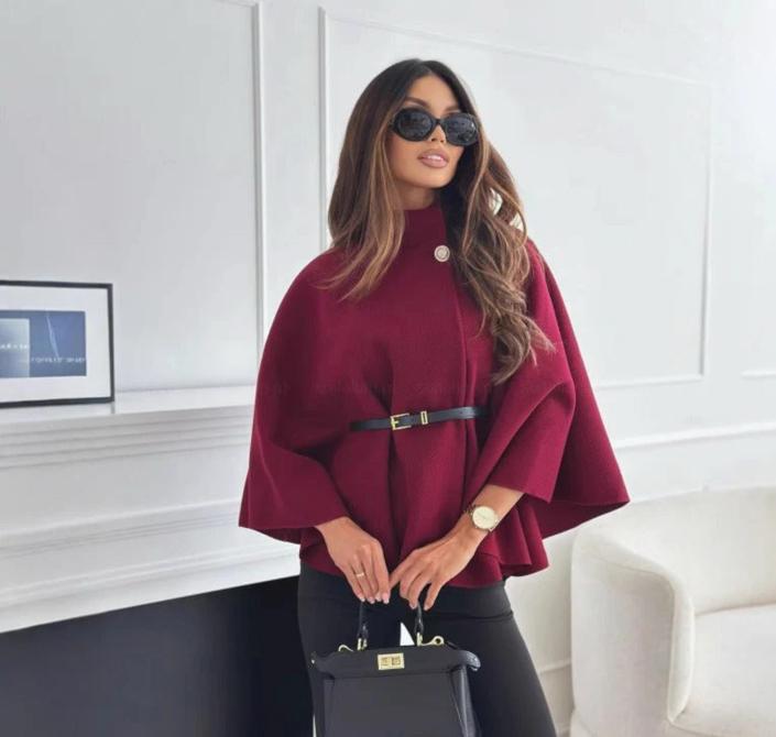 Poncho jas, Ophalen, Zo goed als nieuw, Rood